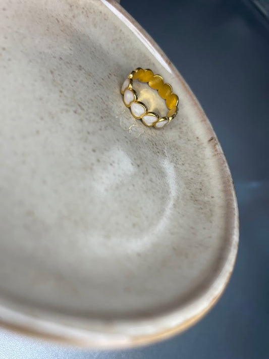 WHITE HEART Ring